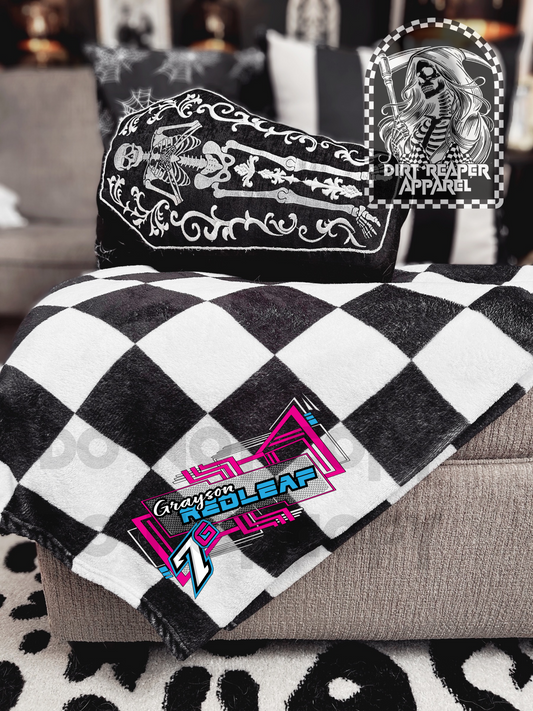 Custom Checkered Racing Blanket